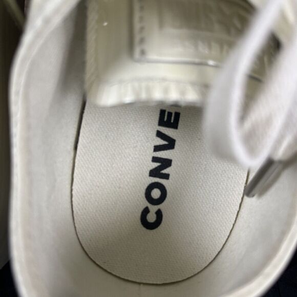 Converse Womens Sz 8 CTAS Low Top White Glow Synthetic Patent Sneakers 165605C - Picture 6 of 10